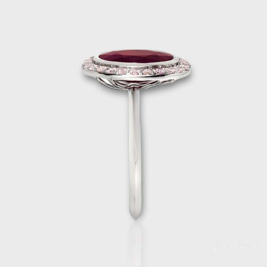 Aukso žiedas su nekaitintu rubinu (4,68ct) - nuotraukos Nr. 3