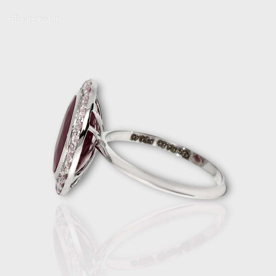 Aukso žiedas su nekaitintu rubinu (4,68ct) - nuotraukos Nr. 6
