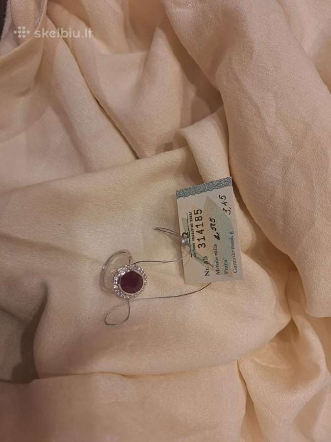 Aukso žiedas su nekaitintu rubinu (4,68ct) - nuotraukos Nr. 7