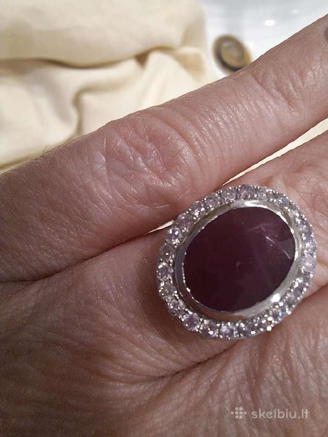 Aukso žiedas su nekaitintu rubinu (4,68ct) - nuotraukos Nr. 8