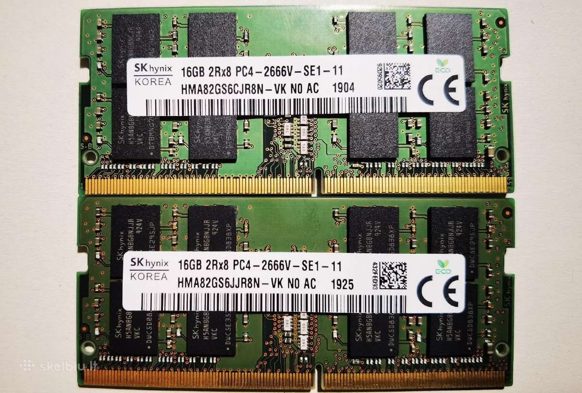 2x16 GB -Ddr4 RAM laptopui
