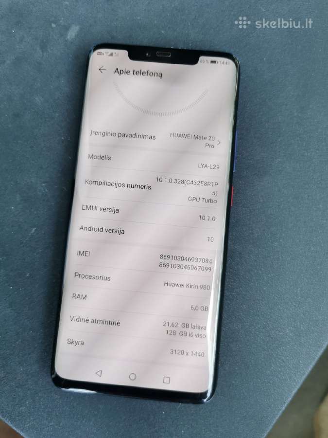 Huawei mate 20 pro niekur neskilęs