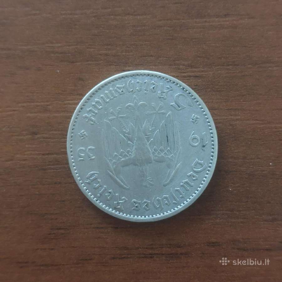 5 Reichsmark 1935 m. Germany ,Vokietija - nuotraukos Nr. 4