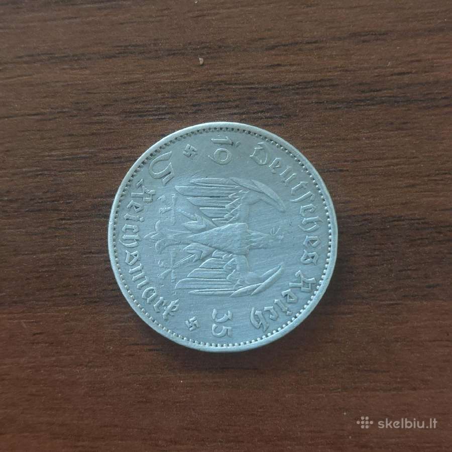 5 Reichsmark 1935 m. Germany ,Vokietija - nuotraukos Nr. 5
