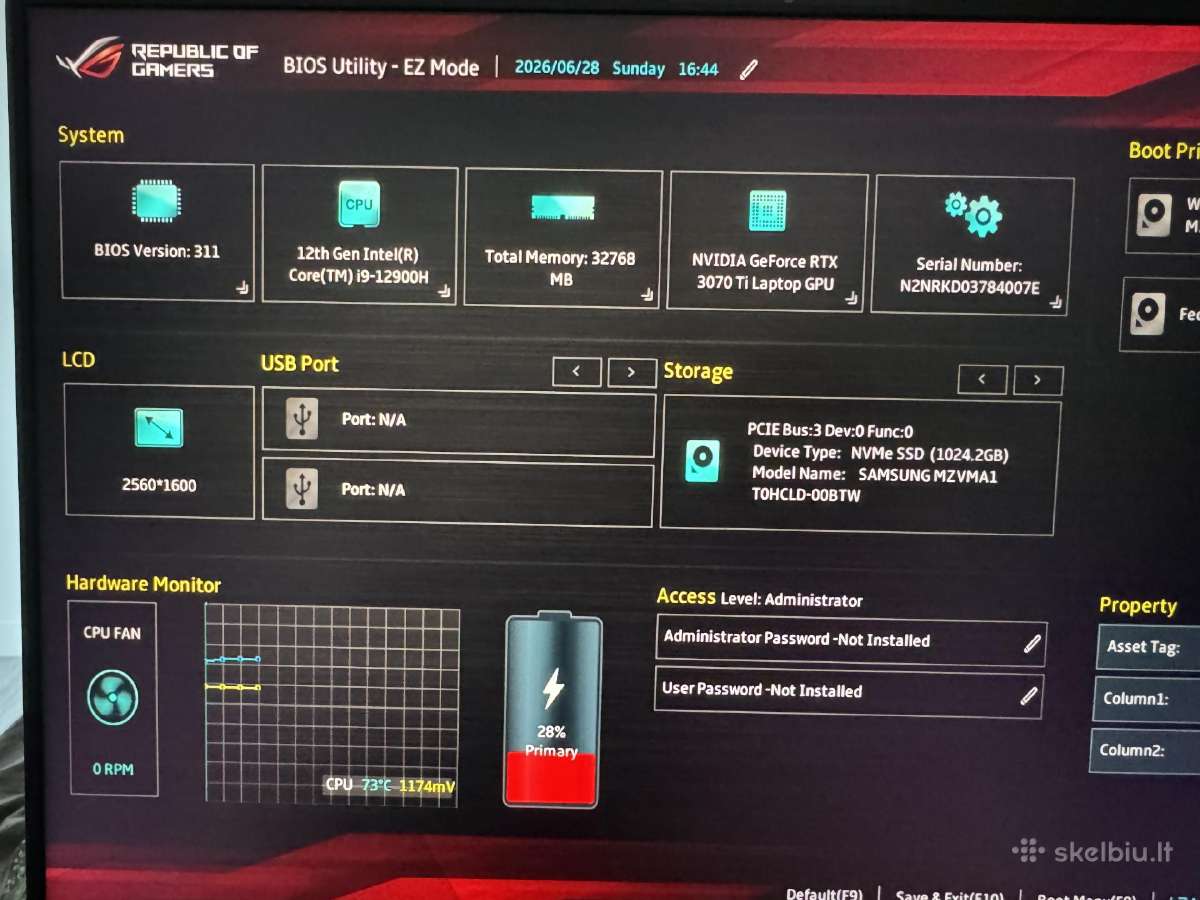 Galingas Asus Rog Zephyrus M16 Žaidimų Kompiuteris - nuotraukos Nr. 12