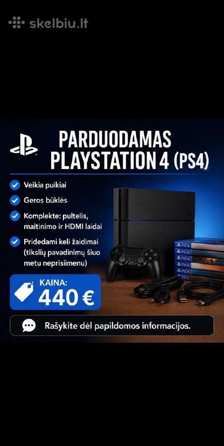 Parduodamas Playstation 4 (ps4) Veikia puikia