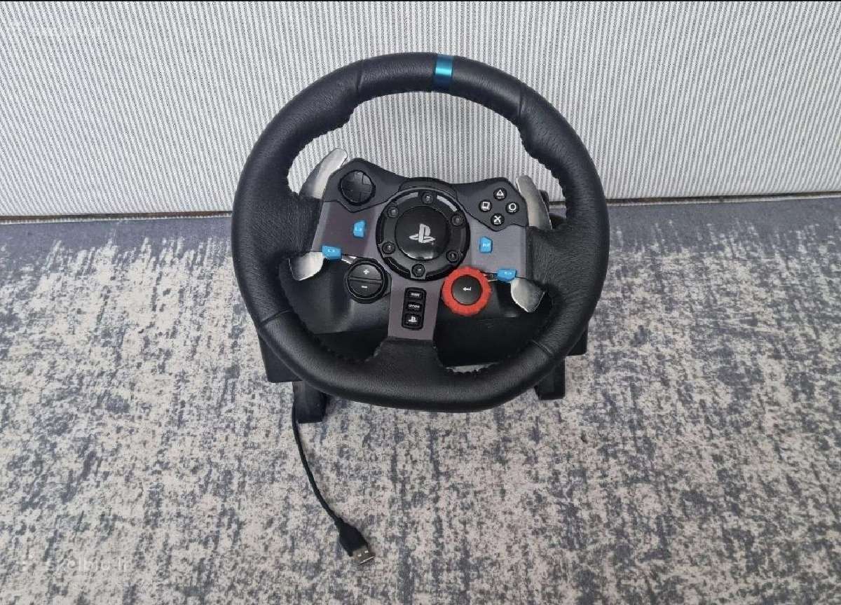 Logitech G29 Driving Force PS3 Ps4 Ps5 + laidai - nuotraukos Nr. 3