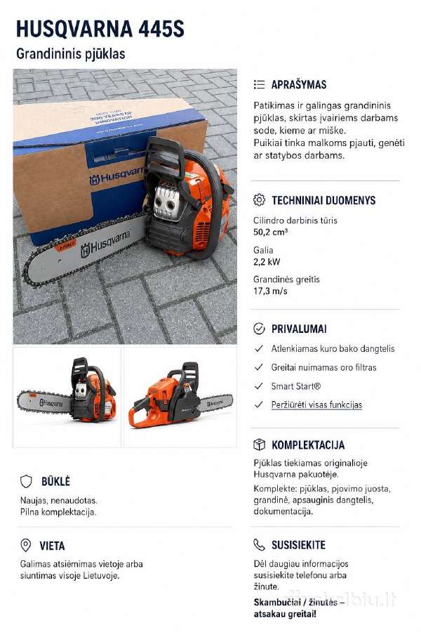 Husgvarna 445s Naujas