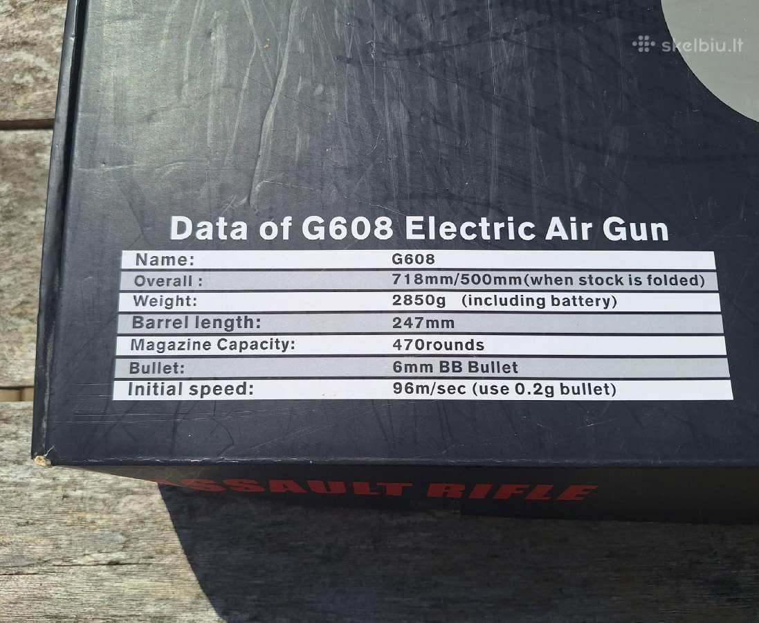 G608 airsoft automatas - nuotraukos Nr. 5
