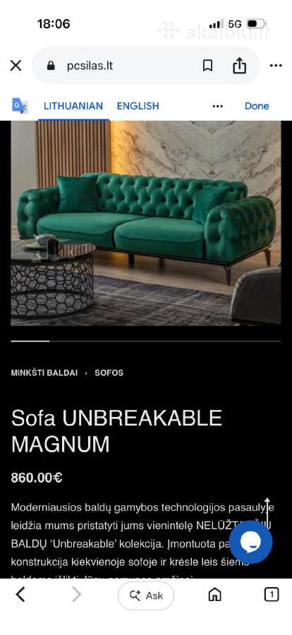 Nauja sofa - nuotraukos Nr. 3