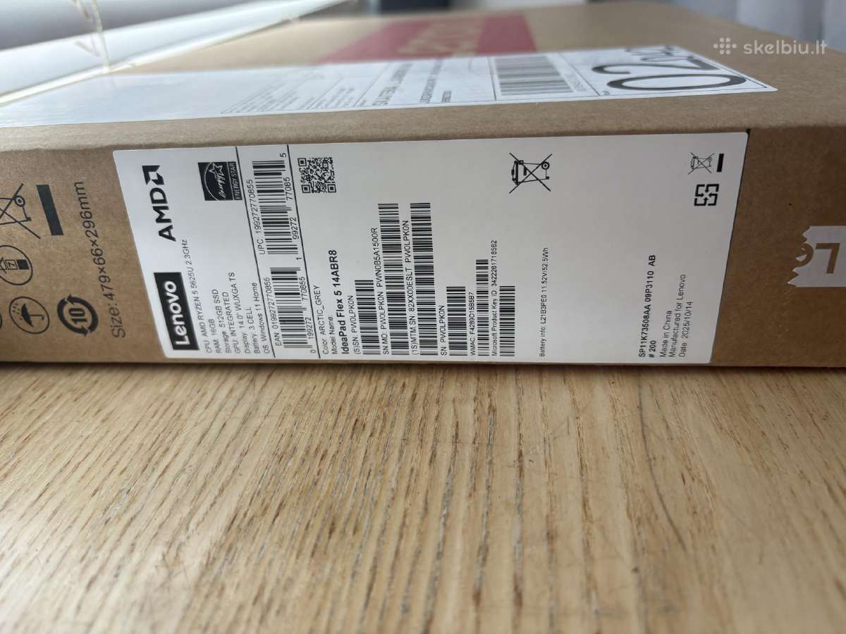 Lenovo Ideapad Flex 5 512gb SSD 16ram - nuotraukos Nr. 2