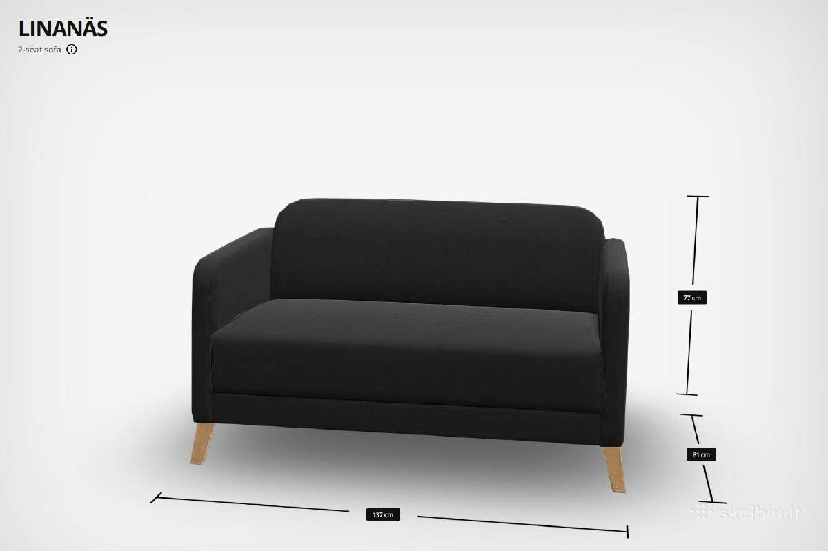 Dvivietė Linanas Ikea Sofa - nuotraukos Nr. 3