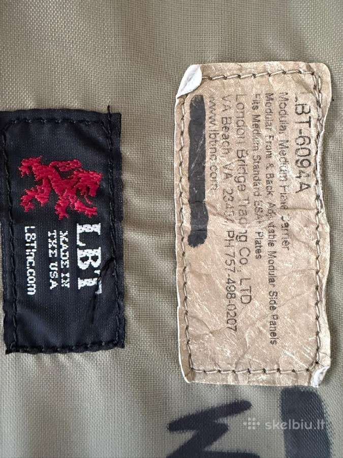 Plate Carrier Lbt su balistika. Naudota - nuotraukos Nr. 4