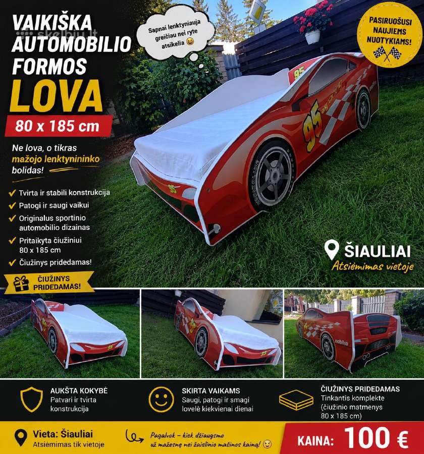 Vaikiška lovytė su čiužiniu