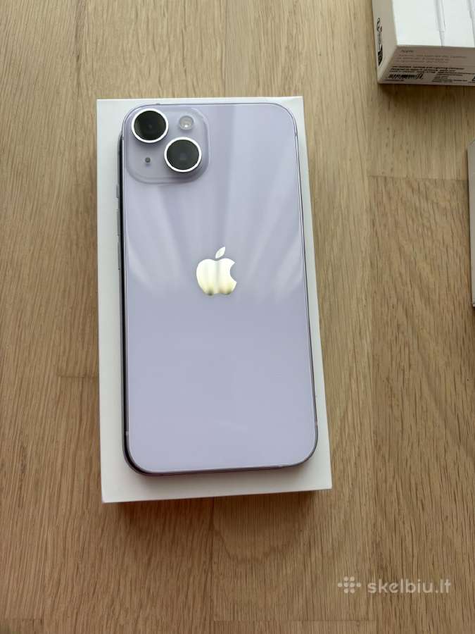 Puikios būklės iPhone 14 su priedais