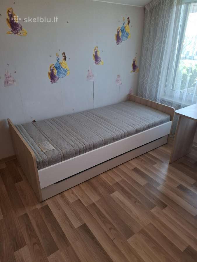 Viengulė lova su čiužiniu