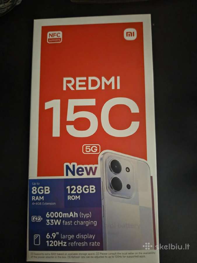 Parduodu telefona Redmi 15c Naujas.