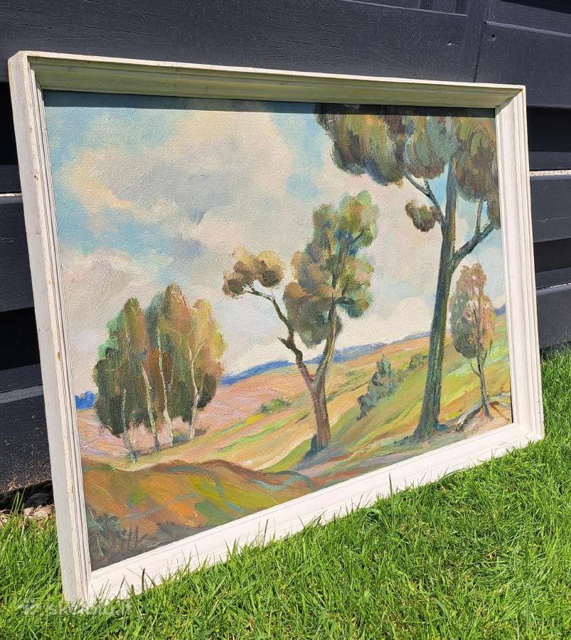 Stasys Šilkaitis „Lietuva“ 1987m. kartonas 54,5x74 - nuotraukos Nr. 2