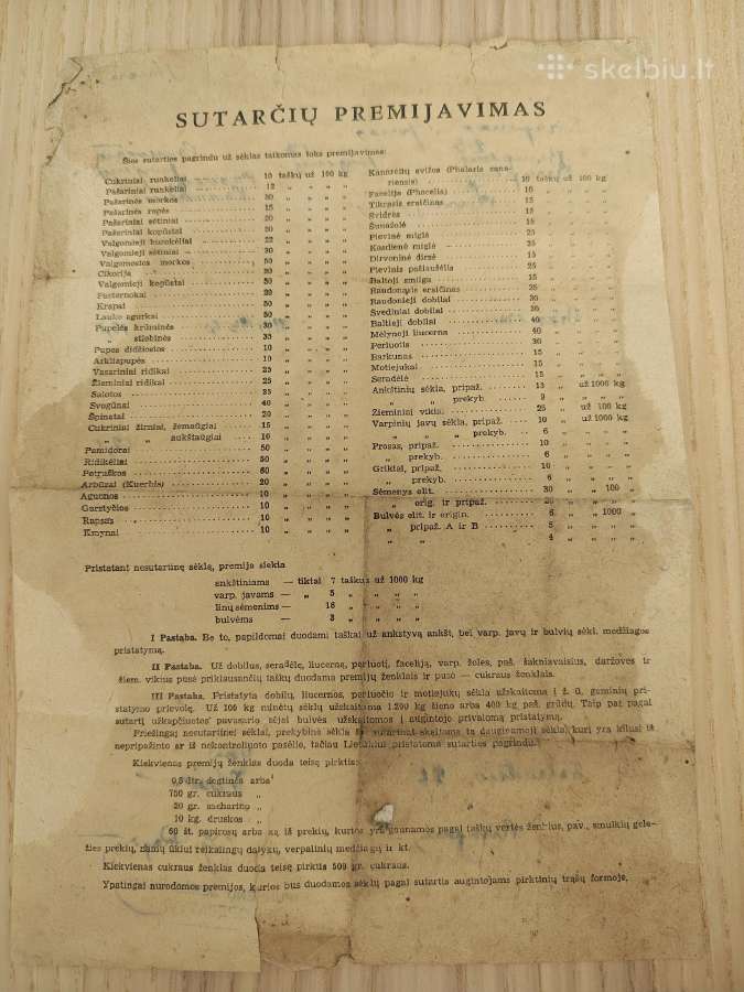 Sėklų dauginimo sutartis. 1944. Pumpėnų valsčius - nuotraukos Nr. 2