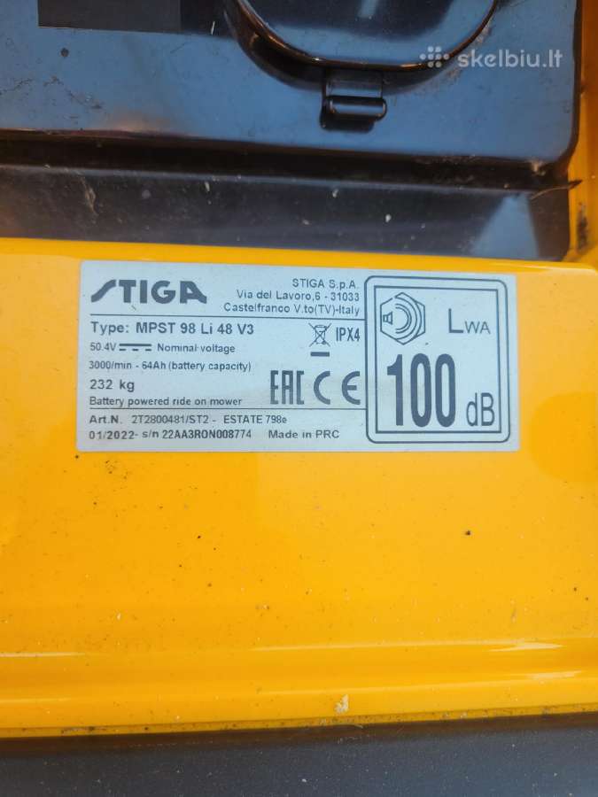 Stiga Estate 798e elektrinis traktoriukas - nuotraukos Nr. 13