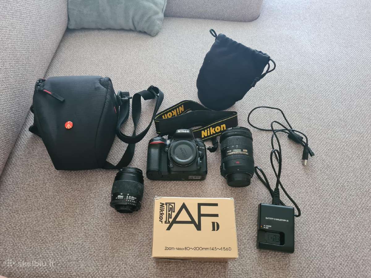 Nikon D7100 +3 objektyvai (tik 9k shutter)