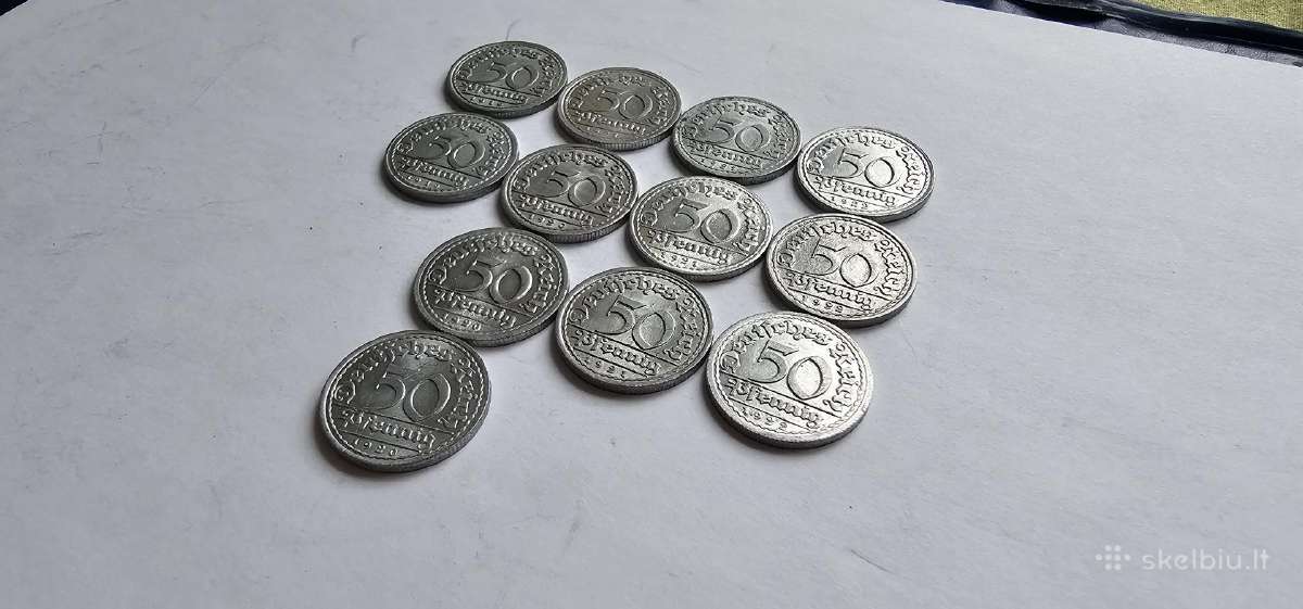 1919-1922 50 feningu kolekcija - nuotraukos Nr. 2