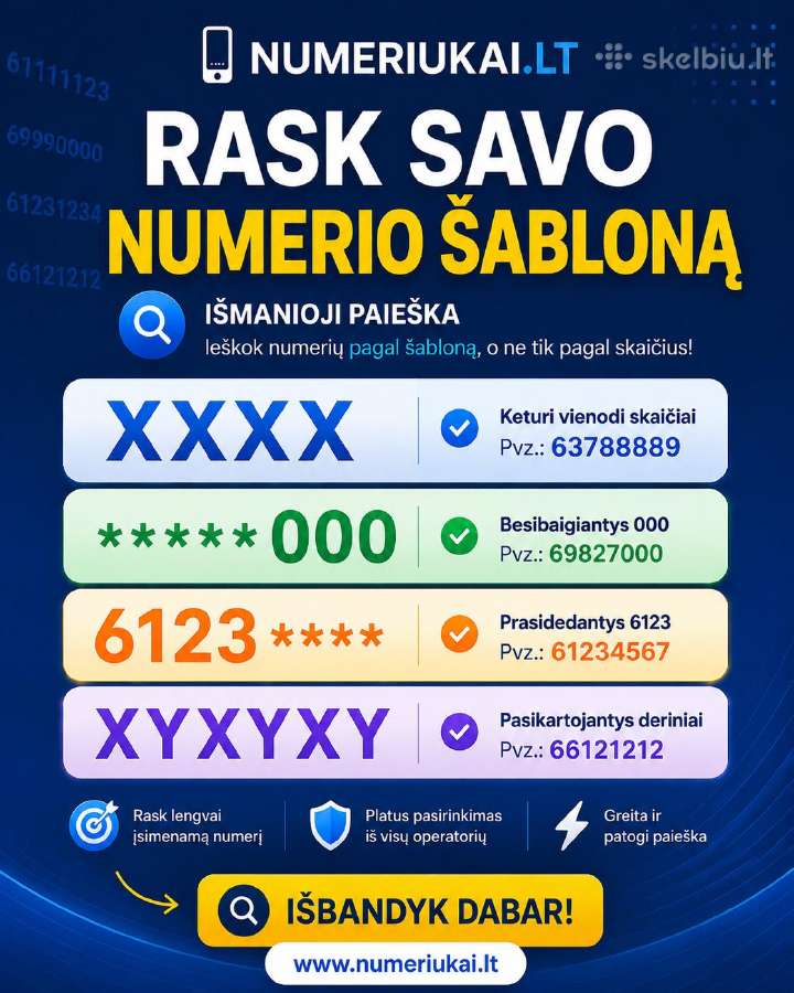 Gražūs telefono numeriai – 10.000 Nr, pigūs planai - nuotraukos Nr. 5