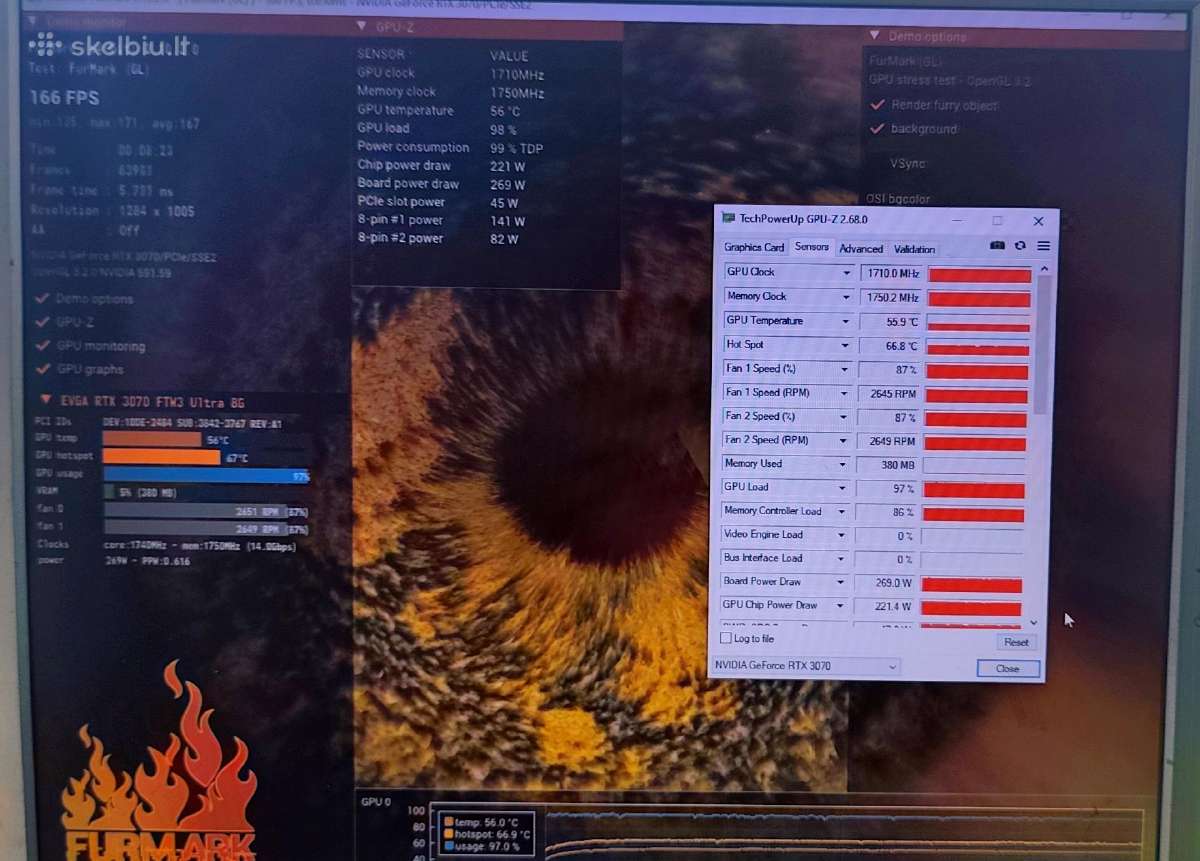 Rtx 3070 Evga Ftw3 8gb - nuotraukos Nr. 3