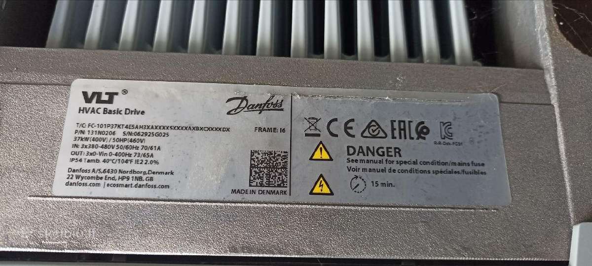 Dažnio keitiklis Danfoss Vlt Hvac Basic Drive 37kw - nuotraukos Nr. 4
