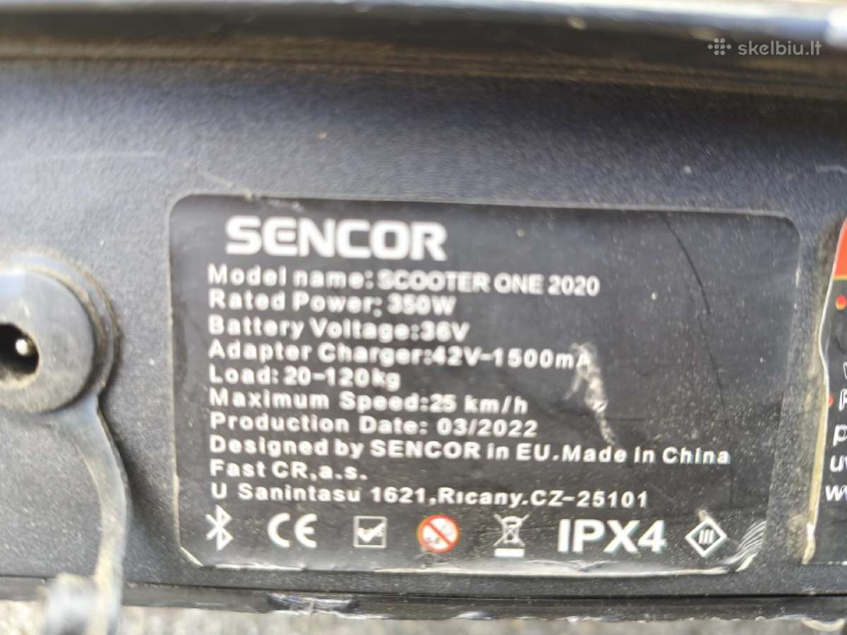 Elektrinis paspirtukas Sencor scooter one 2020 - nuotraukos Nr. 6
