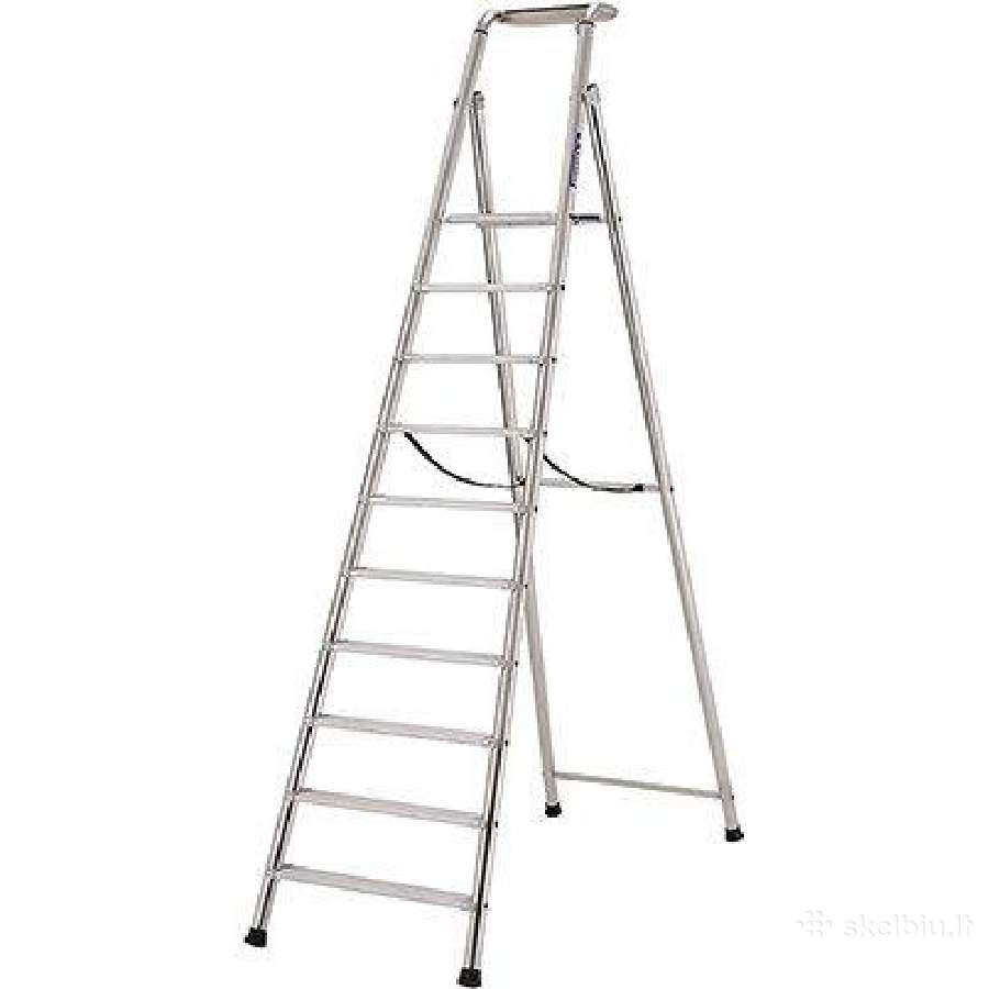 10 pakopų 2.4m aukščio kopėčios