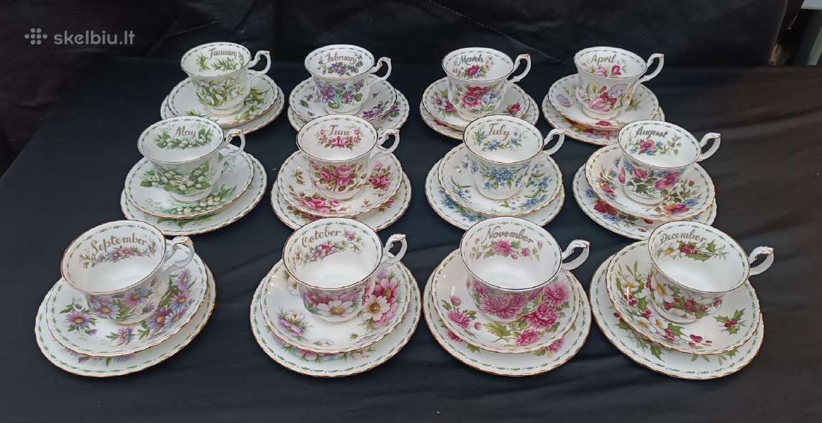 Royal Albert 12 month off flowers servizas - nuotraukos Nr. 2