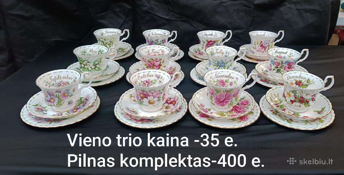 Royal Albert 12 month off flowers servizas - nuotraukos Nr. 3