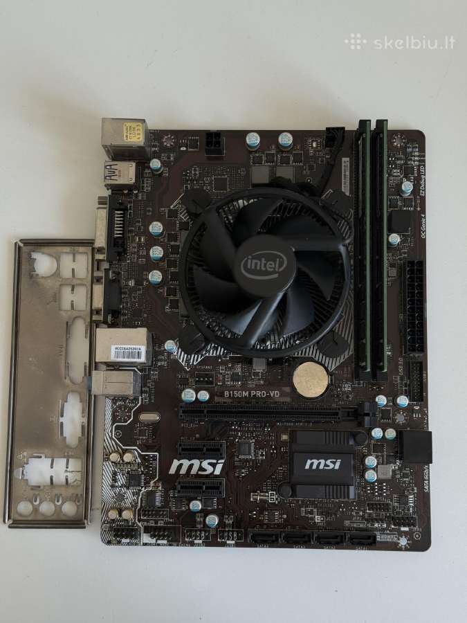 Msi b150m pro-vd + i7-6700 + 16gb ddr4 komplektas