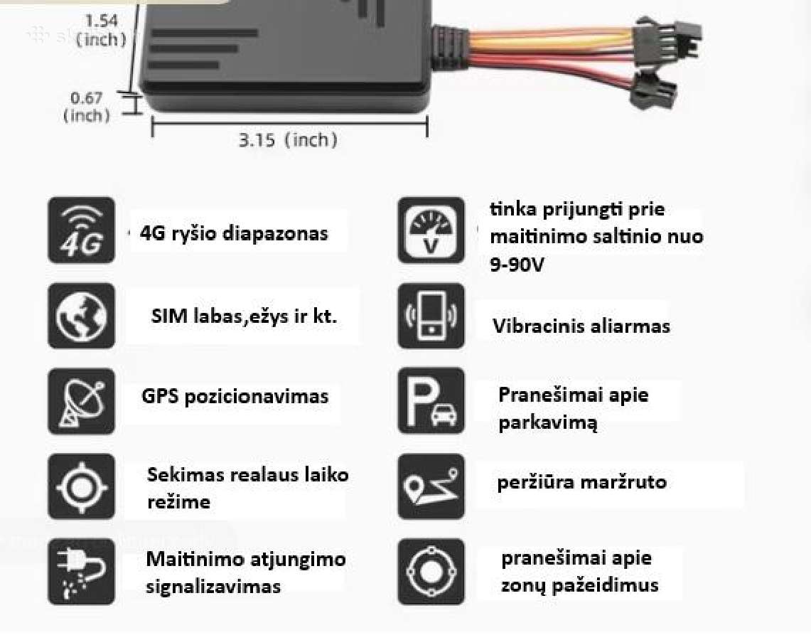 GPS seklys,stebejimas realiu laiku,signalizacija - nuotraukos Nr. 2