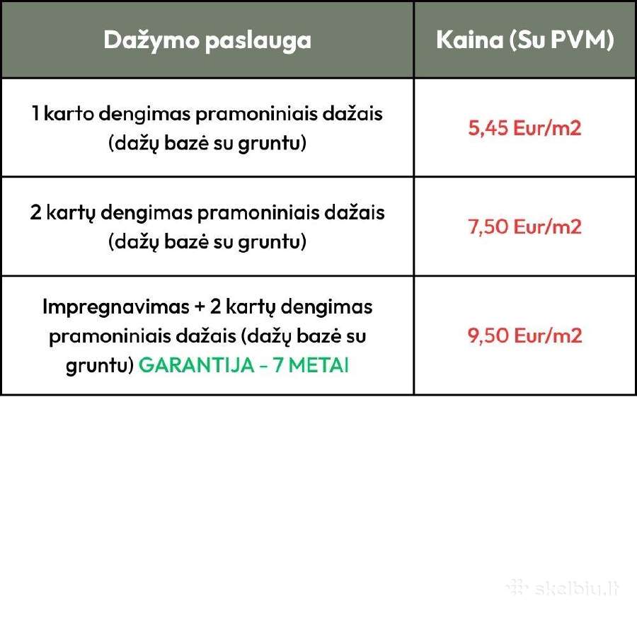 Pramoninis dailylenčių dažymas su 7 metų garantija - nuotraukos Nr. 10