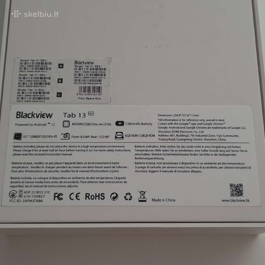 Blackview Tab 13 – 10" Fhd, 128gb, 4G - nuotraukos Nr. 9