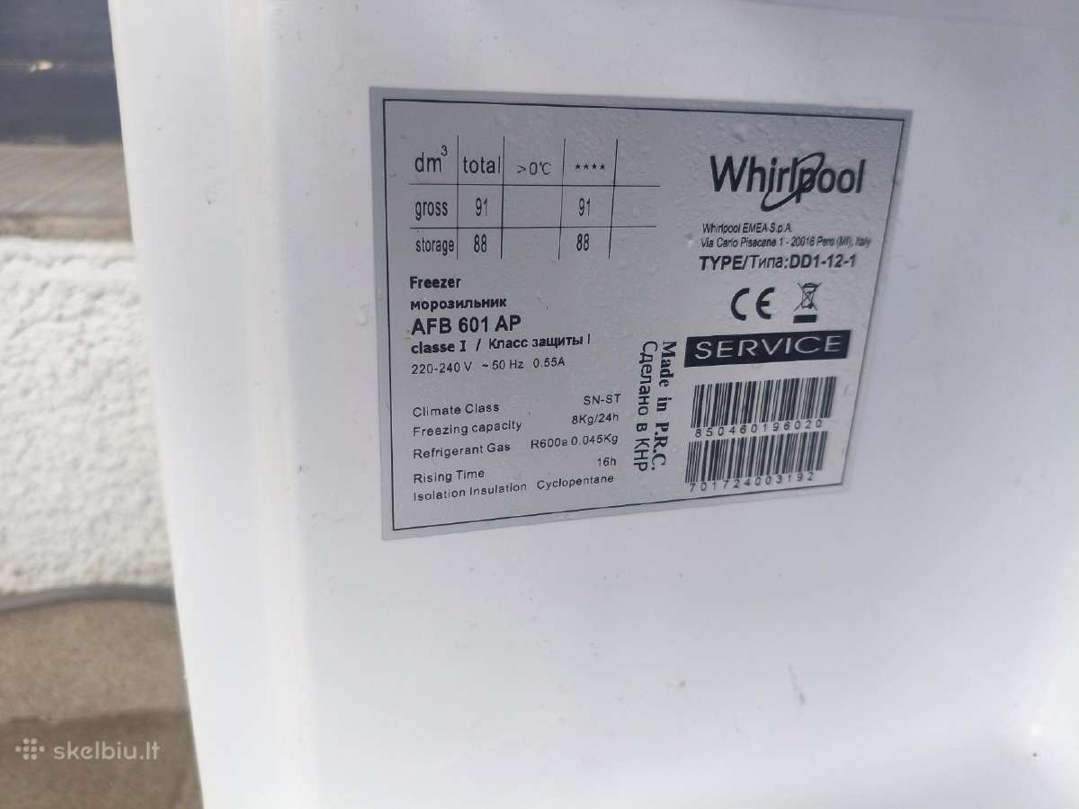 Vertikalus šaldiklis Whirlpool - nuotraukos Nr. 6
