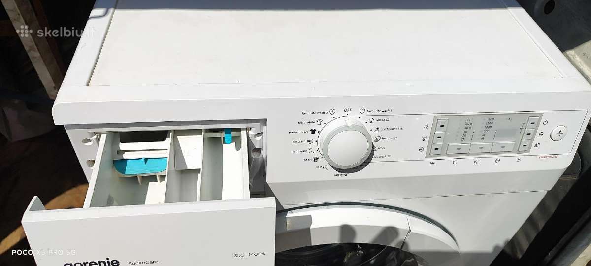 Gorenje 6kg 1400aps/min Mazo Gylio 45cm - nuotraukos Nr. 3