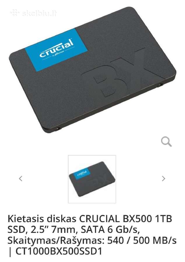 Crusial bx500 1 TB