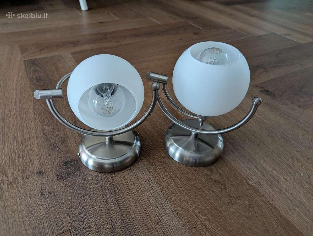 6 baltos sieninės / lubinės lempos