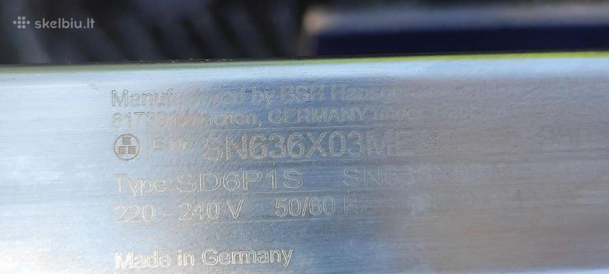 Aegfsb6490z Siemens bosch60cm imontuojamos - nuotraukos Nr. 2