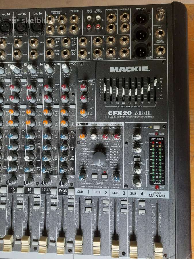 Parduodu mikšerinį pultą Mackie Cfx 20 Mk ll. - nuotraukos Nr. 3