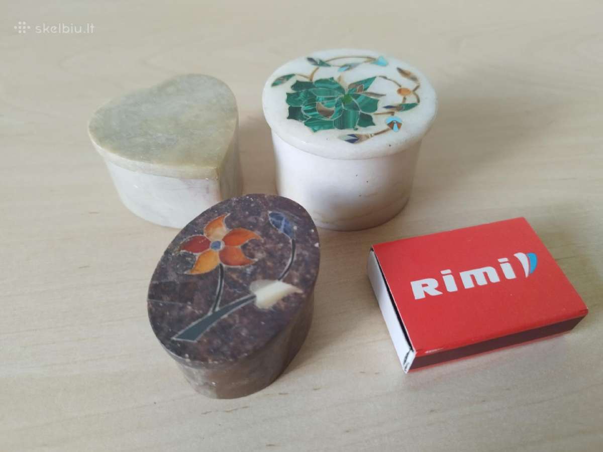Akmeninių dėžučių rinkinys - nuotraukos Nr. 7