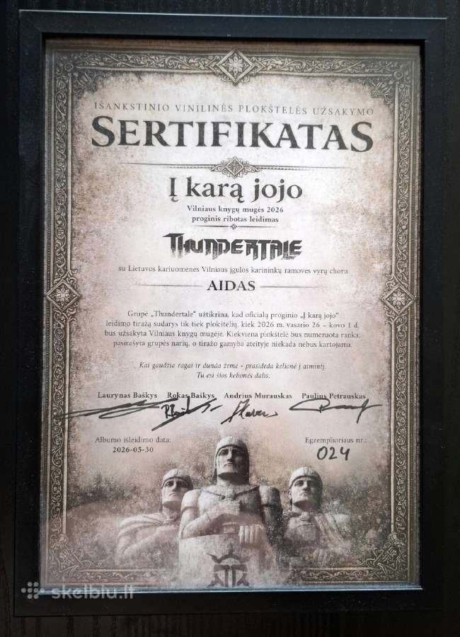 Kolekcinis Thundertale vinilas "Į karą jojo" 2026 - nuotraukos Nr. 6