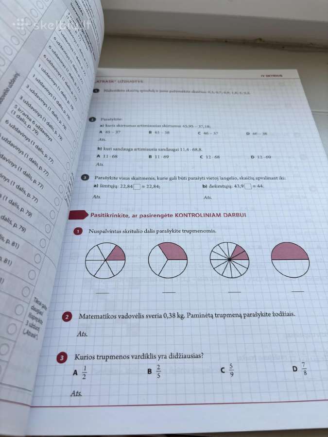 Parduodamos matematikos pratybos . 5 klasei. - nuotraukos Nr. 2
