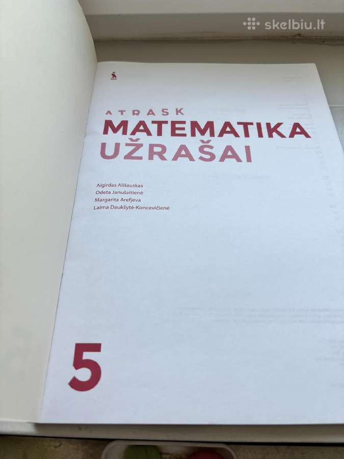 Parduodamos matematikos pratybos . 5 klasei. - nuotraukos Nr. 4