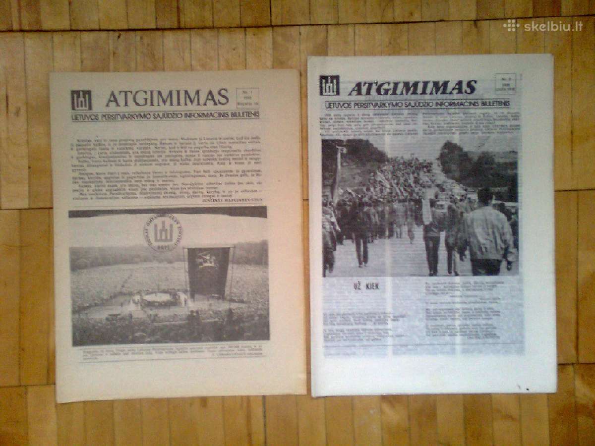 Patys pirmieji du "Atgimimo" numeriai 1988 m.