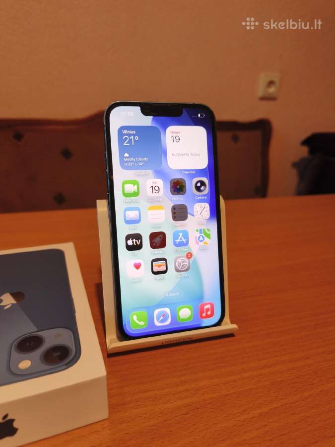 Mėlynas iPhone 13, 128gb
