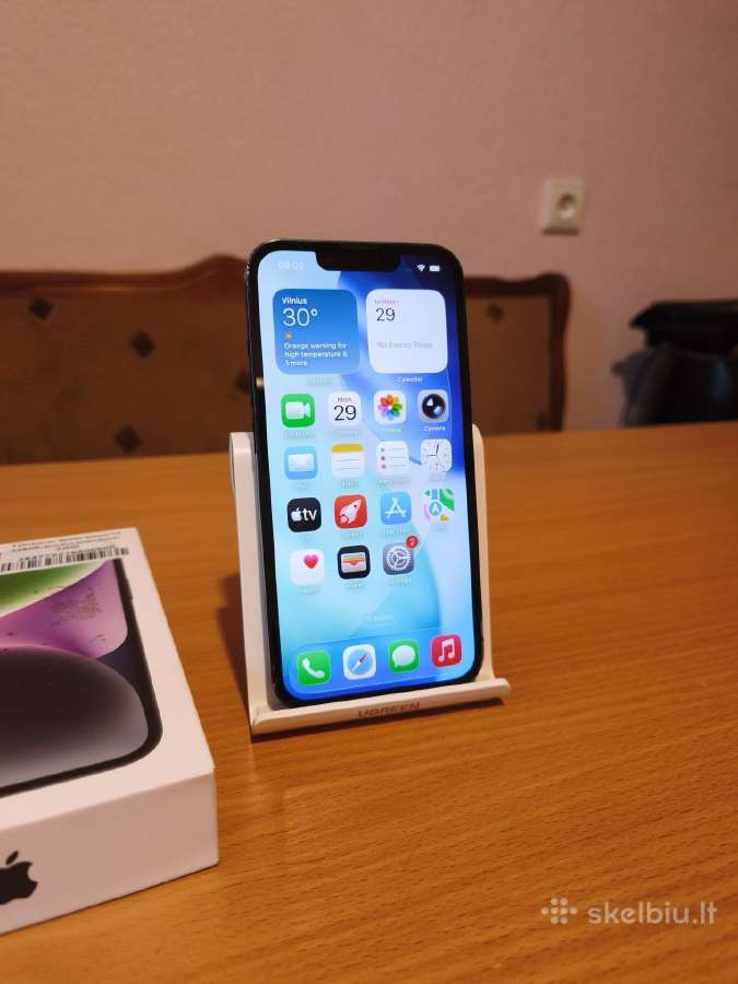 Juodas iPhone 14, 128gb